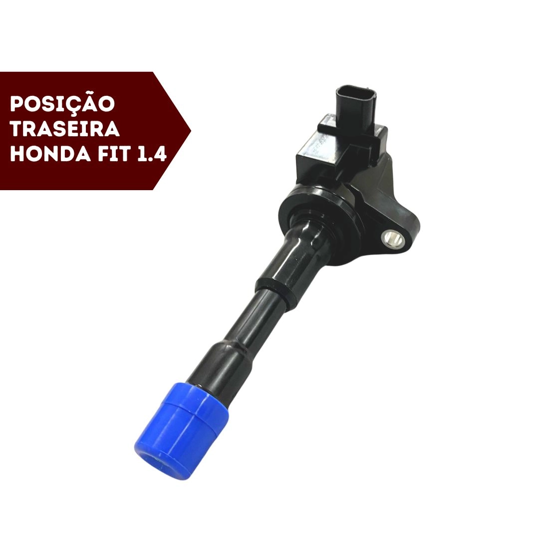 Kit 4 Bobina Ignição Traseira Para Honda Fit 1.4 Hella