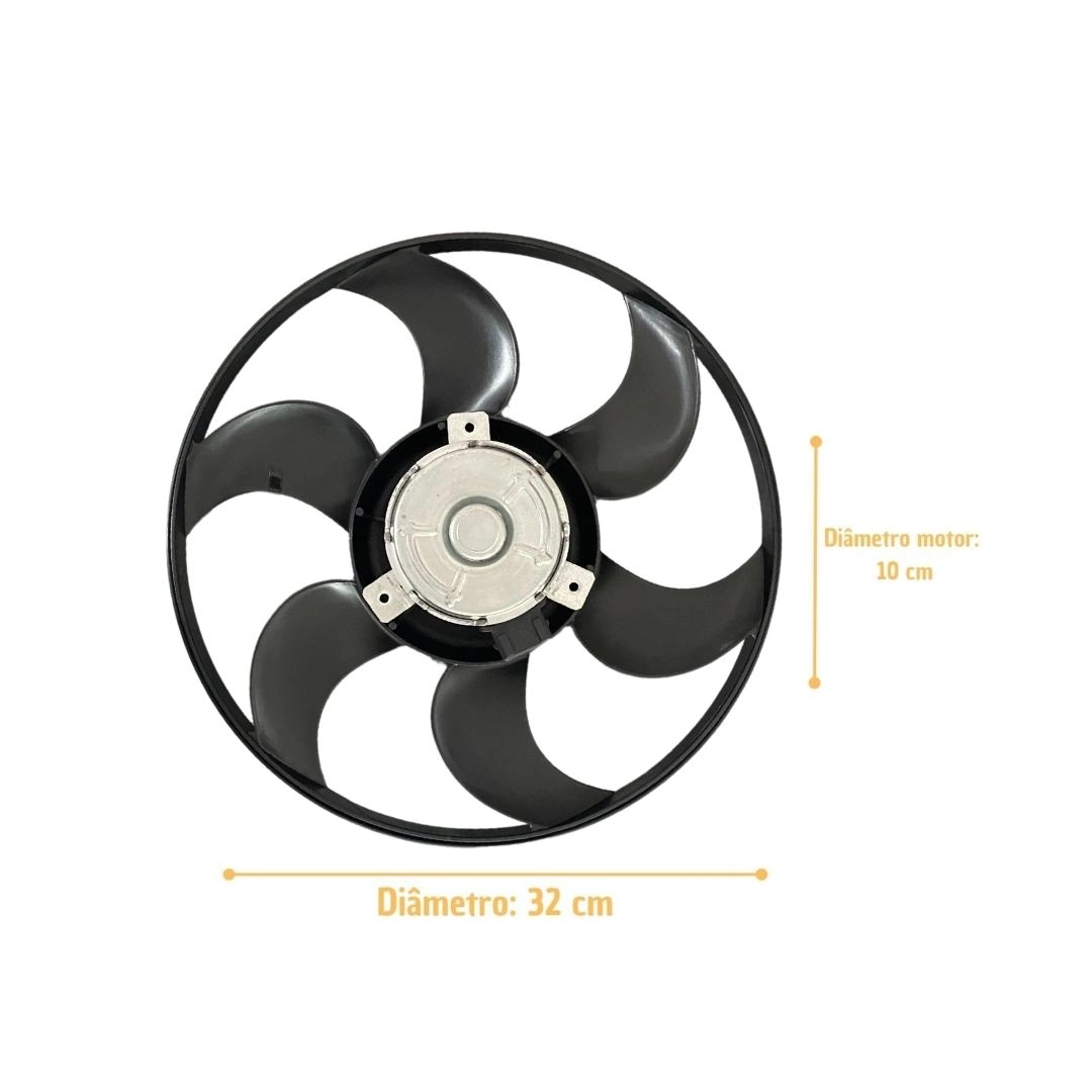 Ventoinha Radiador VW Gol Parati Saveiro Com Ar 1.6 1.8 2.0