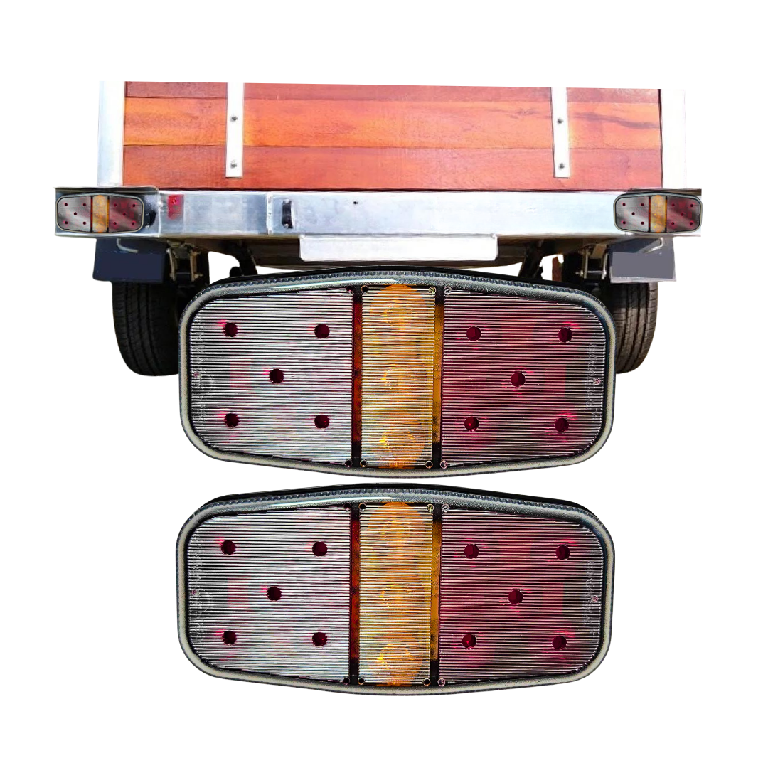 Par Lanterna Traseira Canoinha LED 12v Universal Carretinha Reboque Sinal Sul 2133 12