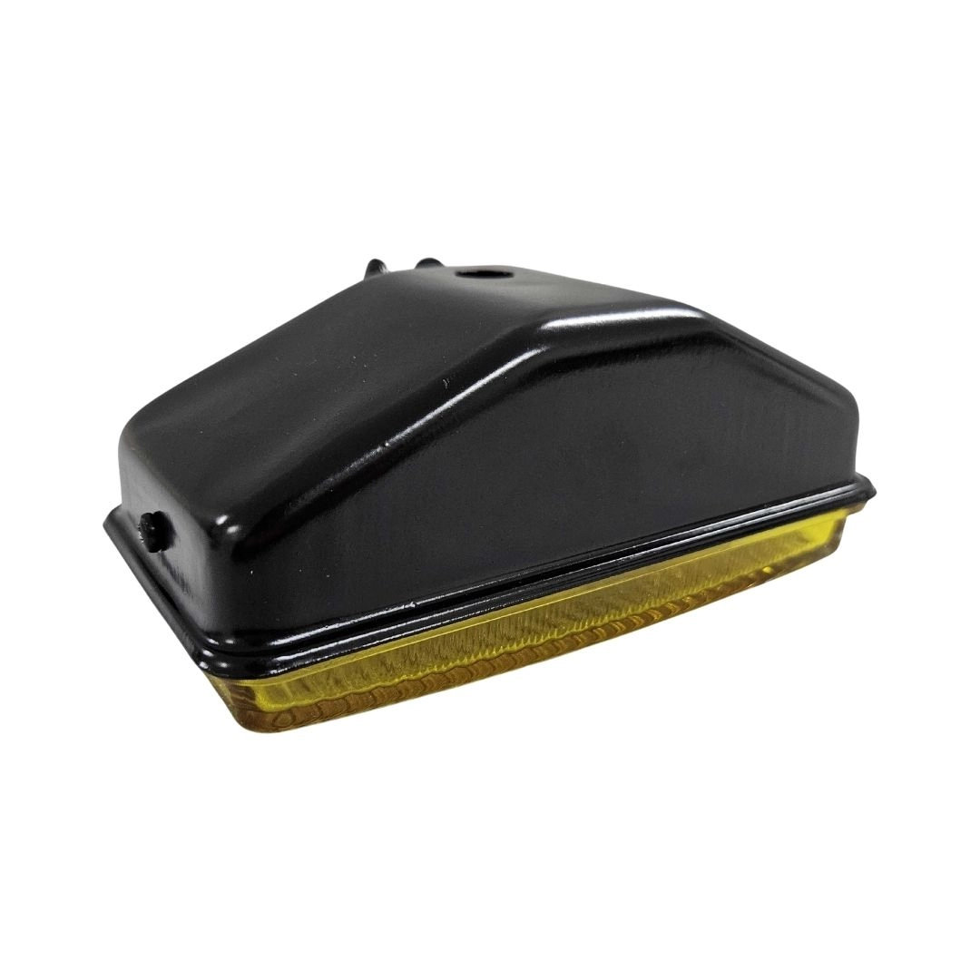 Par Farol Auxiliar Retangular 152x78mm Vidro Amarela