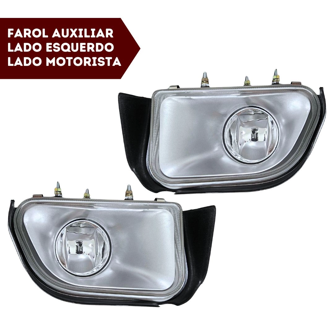 Par Farol Auxiliar Para S10 01 a 07 Blazer 01 a 07 Vidro 