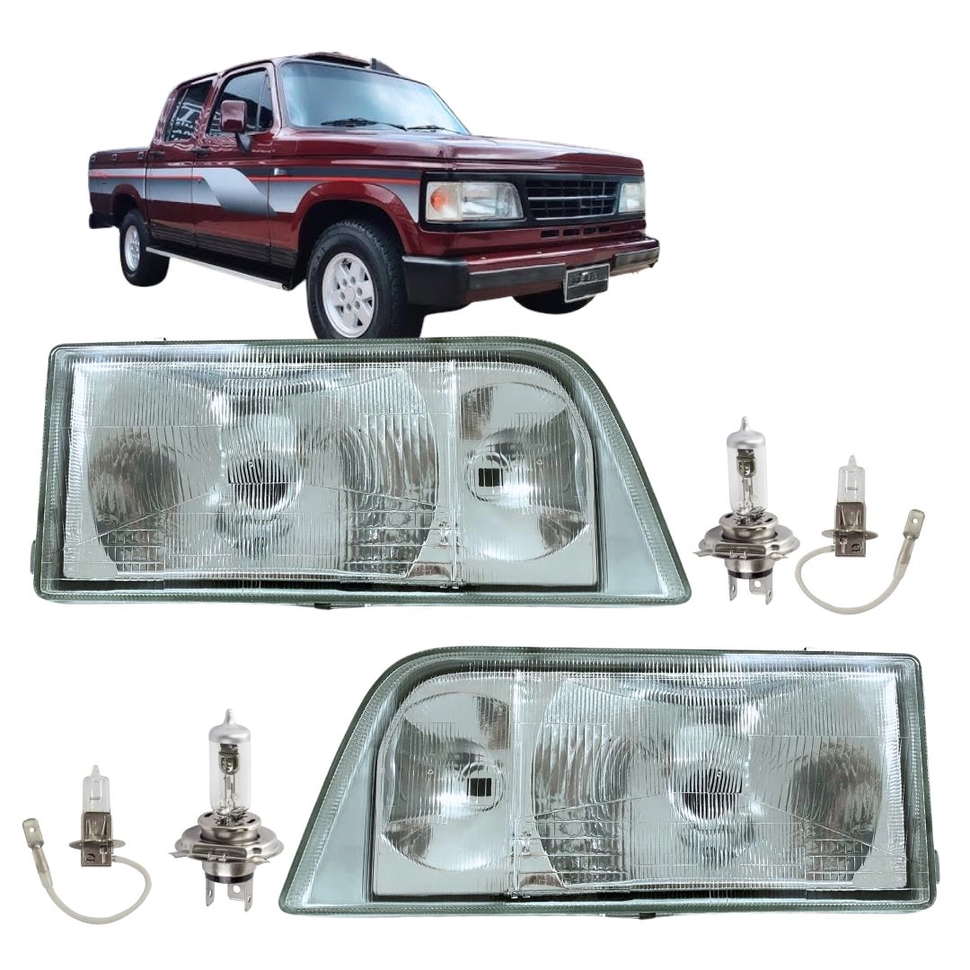 Par Farol Para GM A20 C20 D20 1993 a 1996 Lente Vidro