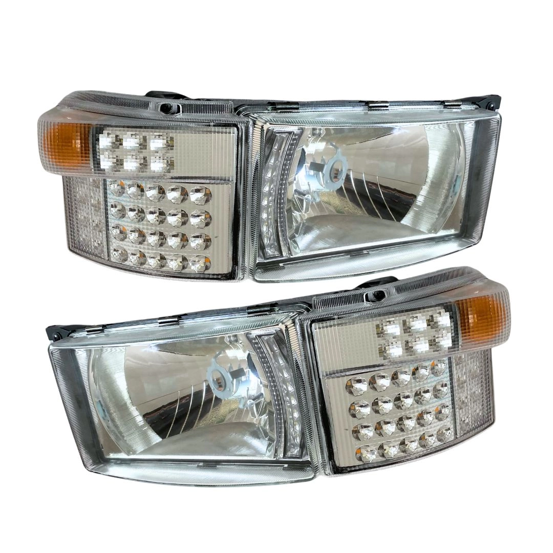 Par Farol e Lanterna Pisca Seta DRL LED Para Scania S4