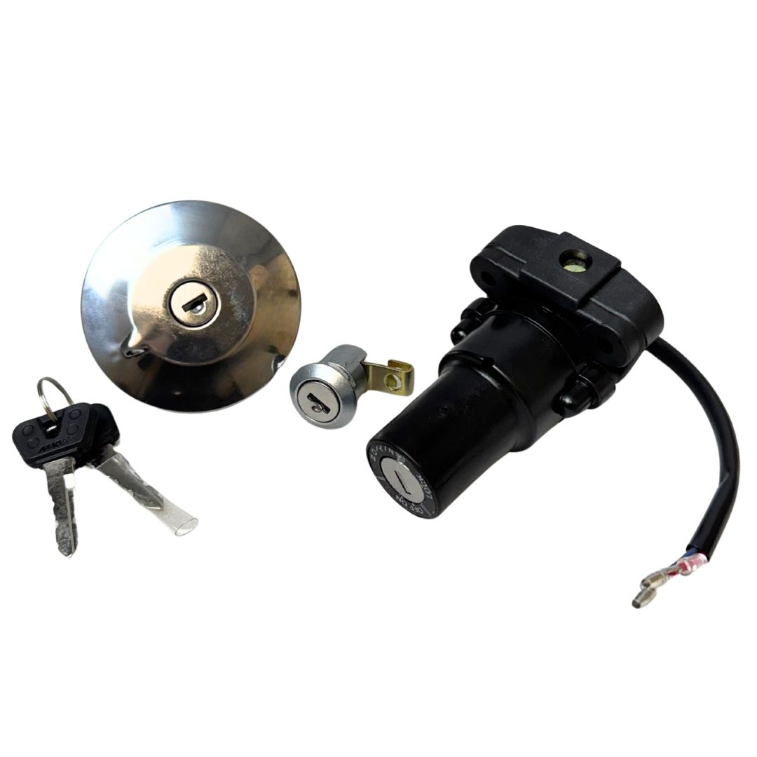 Kit Chave de Ignição Tampa de Tanque e Trava Lateral 3 Peças Para Yamaha YS 250 Fazer 2006 Magnetron Kit Chave de Ignição Tampa de Tanque e Trava Lateral 3 Peças Para Yamaha YS 250 Fazer 2006 Magnetron