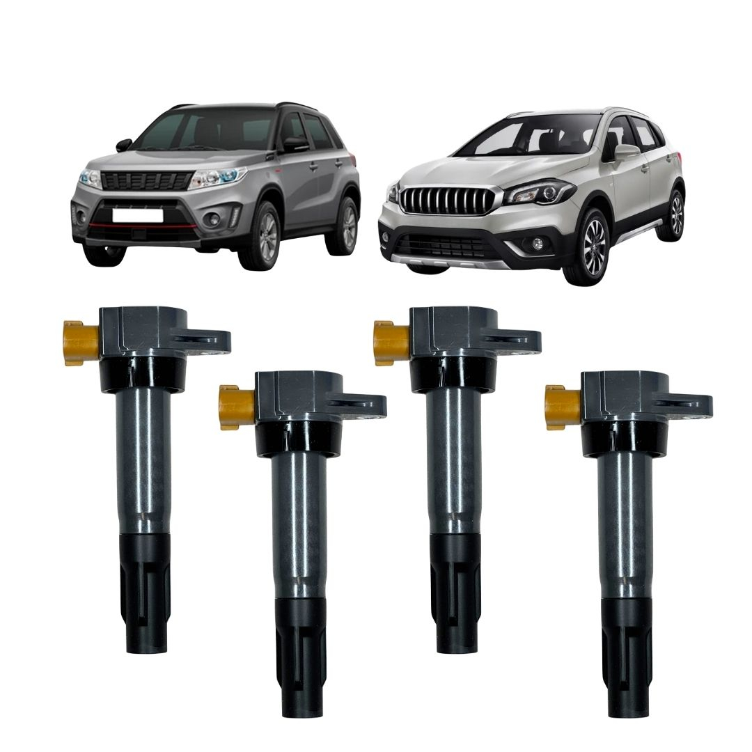 Kit 4 Bobinas de Ignição Para Suzuki Vitara 1.6 2016 a 2020 S-Cross 1.6 2015 a 2016 Tipo Caneta 3 Pinos Gauss Kit 4 Bobinas de Ignição Para Suzuki Vitara 1.6 2016 a 2020 S-Cross 1.6 2015 a 2016 Tipo Caneta 3 Pinos Gauss