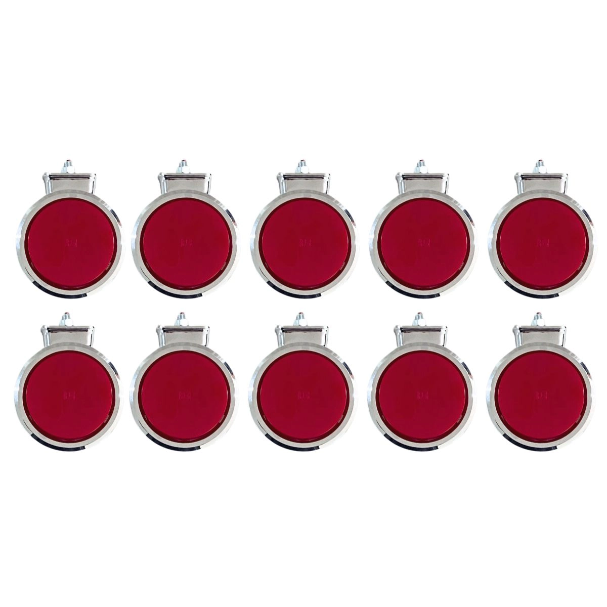 Kit 10 Lanterna Bojuda Foguinho Maria LED Cromada Vermelha