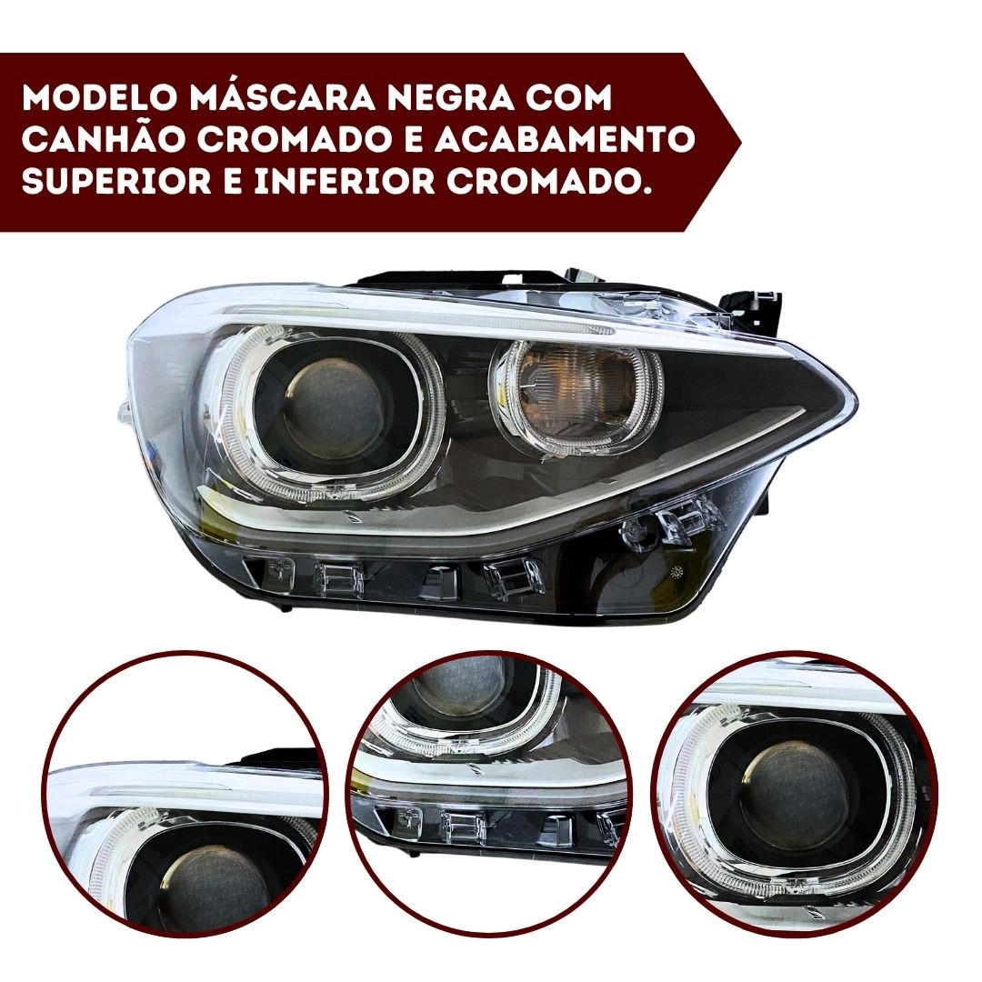 Par Farol Para BMW 120i 125i M135i 2011 a 2019 BiXenon Hella Par Farol Para BMW 120i 125i M135i 2011 a 2019 BiXenon Hella