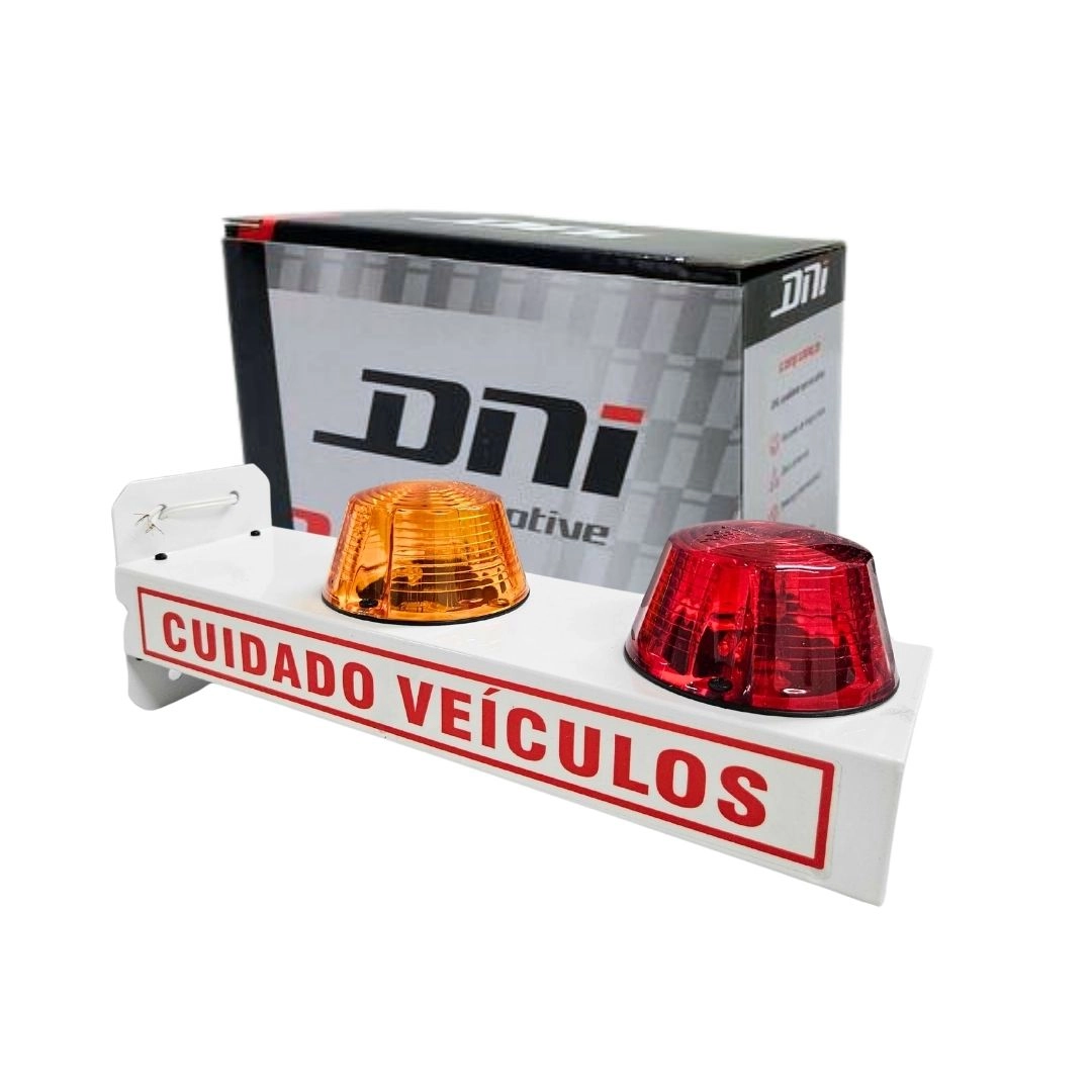 Sinalizador Garagem Entrada Saída LED Bip Sonoro Bivolt