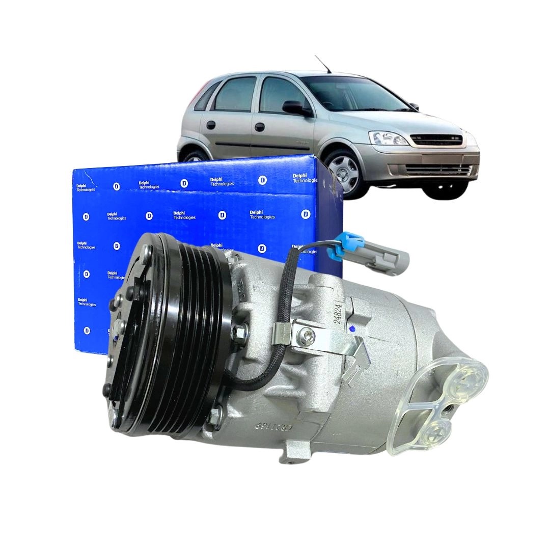 Compressor Para GM Corsa Meriva Montana 1.0 1.4 1.8 2004 a 2012 Fiat Doblo Palio Punto Stilo Strada 1.8 2003 a 2009 Delphi