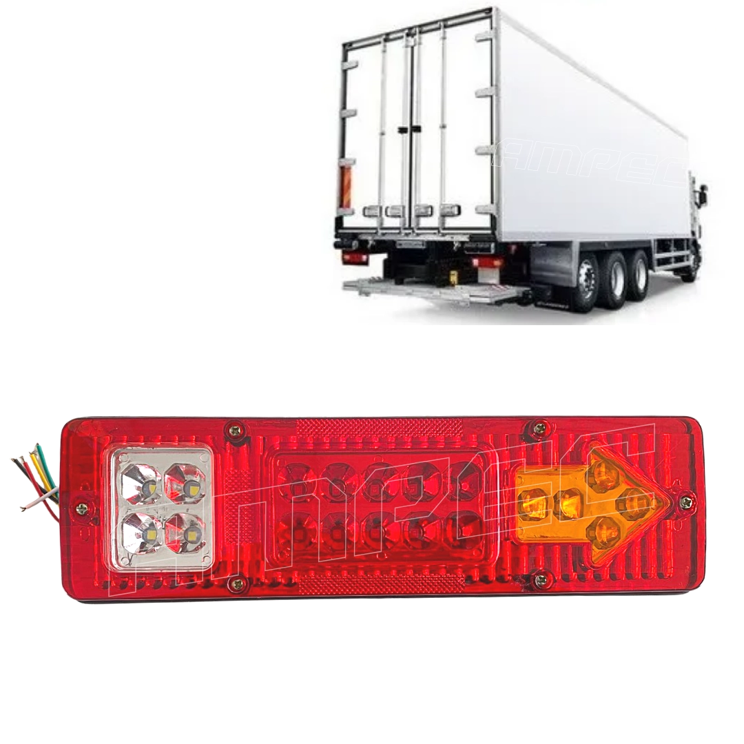 Lanterna Traseira Caminhão Ônibus Carreta Vermelha 12V 24V