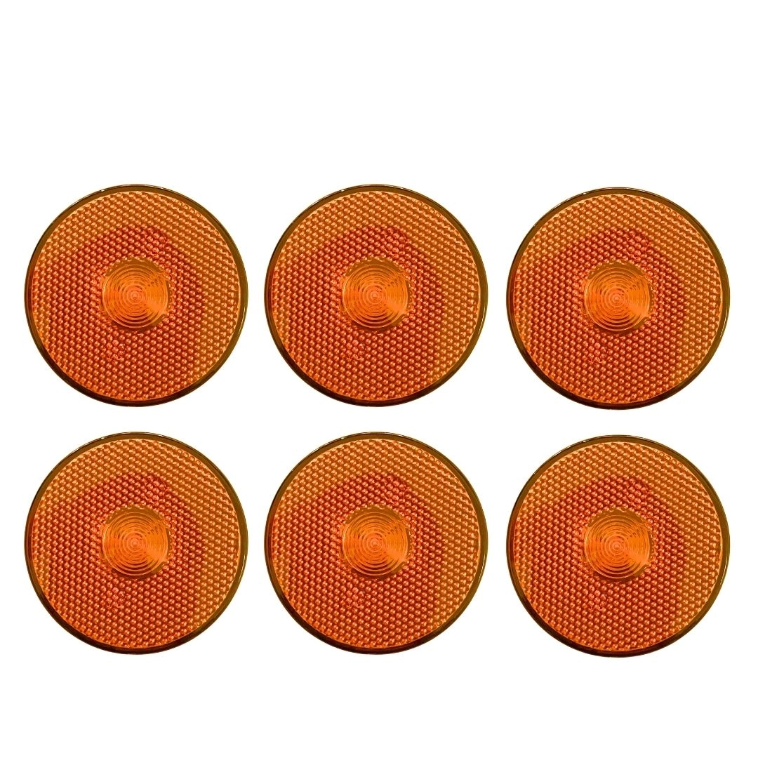 Kit 6 Lanternas Lateral Led Caminhão Carreta Sem Suporte Amarela G