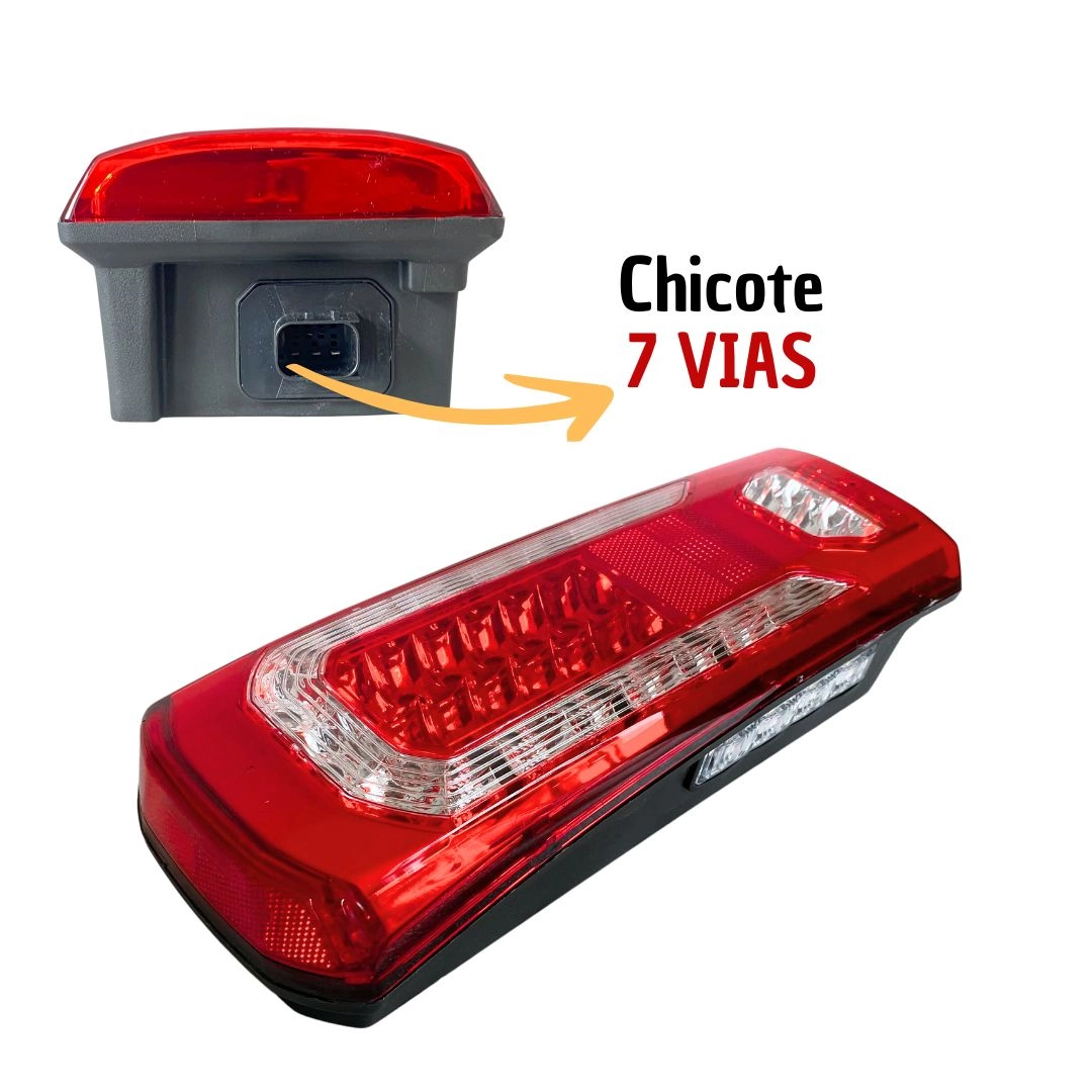 	Lanterna Traseira LED 24V Para Caminhão Mercedes-Benz Axor Actros Lado Esquerdo