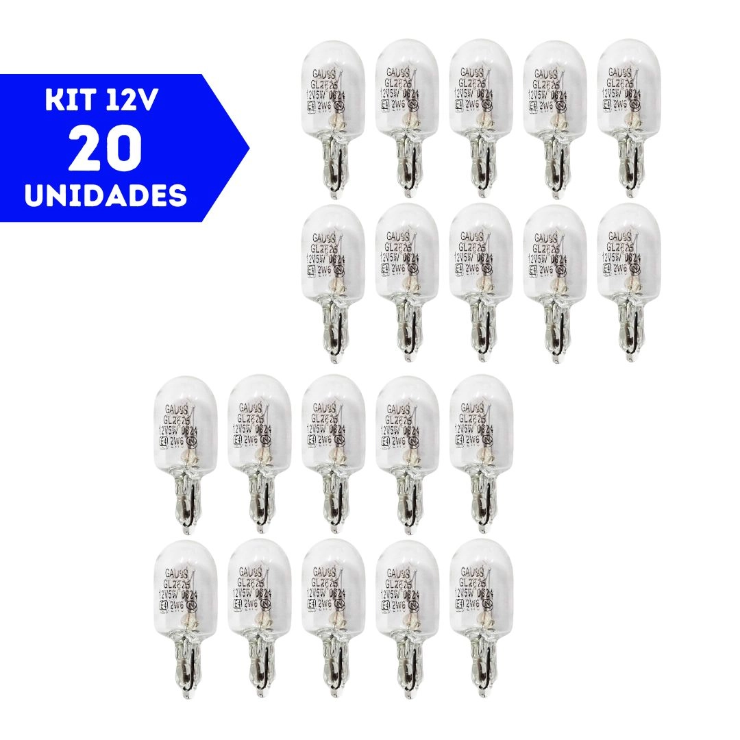 Kit 20 Lâmpadas 12v Pingo D’Água Grande 5w Miniatura Pingão