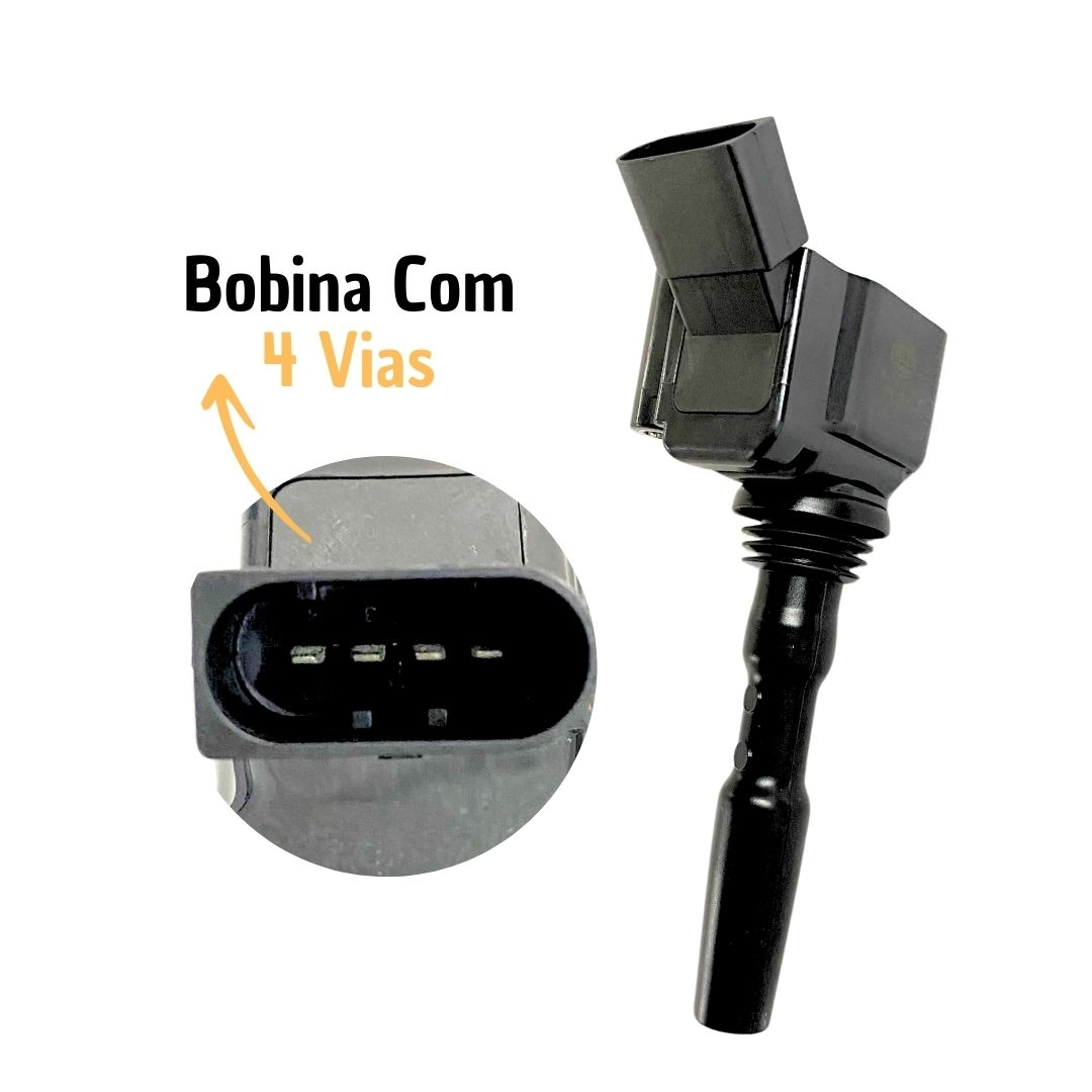 Kit 4 Bobina Ignição Para Gol Voyage Polo Virtus Saveiro Kit 4 Bobina Ignição Para Gol Voyage Polo Virtus Saveiro