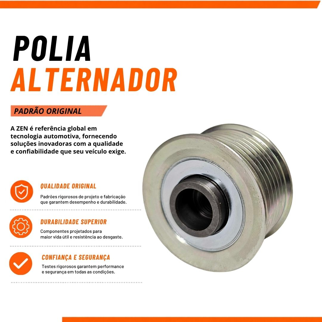 Polia Roda Livre Alternador 7 Filetes Para Toyota RAV 4 II 2.4 RAV 4 III 2.4 Camry 2.4 Previa 2.4 ZEN 1042104880 Polia Roda Livre Alternador 7 Filetes Para Toyota RAV 4 II 2.4 RAV 4 III 2.4 Camry 2.4 Previa 2.4 ZEN 1042104880