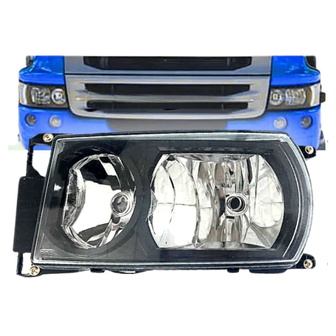 Farol Principal Dianteiro Para Scania Série 5 P G R Máscara Negra Lado Esquerdo Nino F355MN