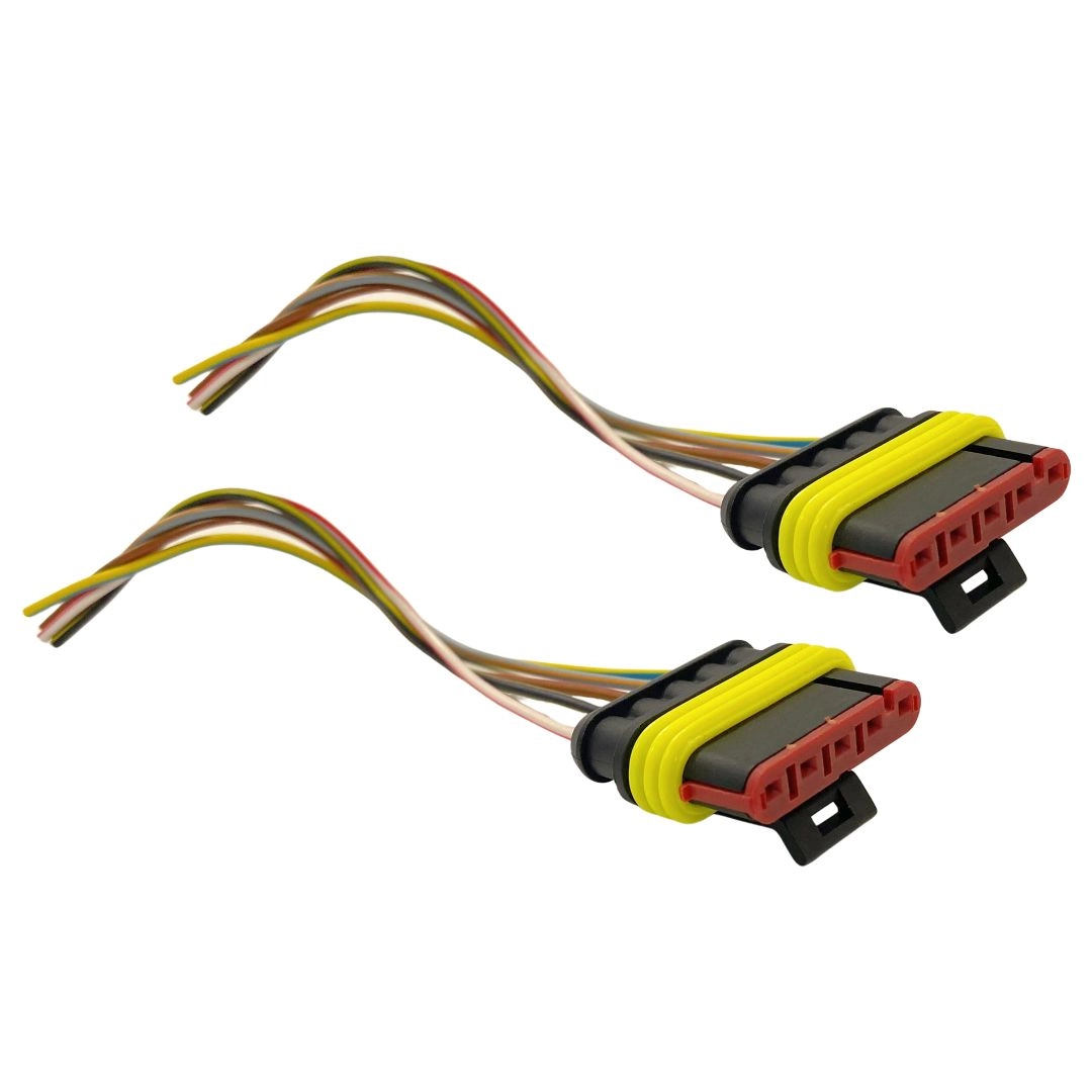 Par Chicote Conector Lanterna Randon Guerra Librelato 5 Vias