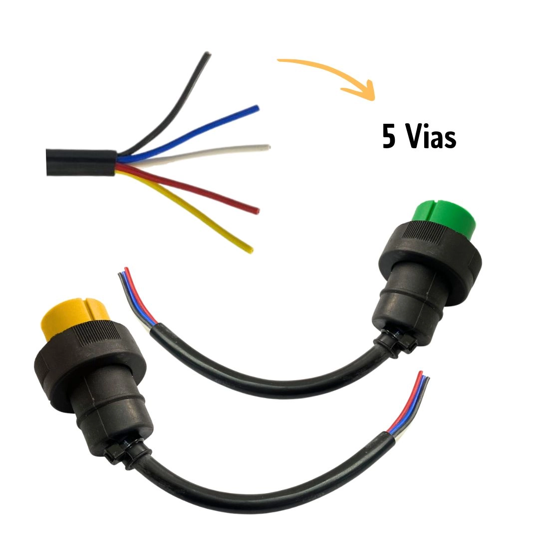 Par Chicotes Conector Lanterna Traseira Facchini Aspock