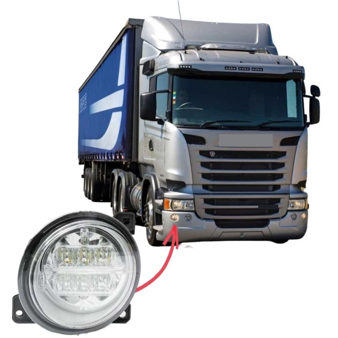 Farol Auxiliar Neblina LED Para Scania Série PGR Lado Direito IAM 83437416 Farol Auxiliar Neblina LED Para Scania Série PGR Lado Direito IAM 83437416