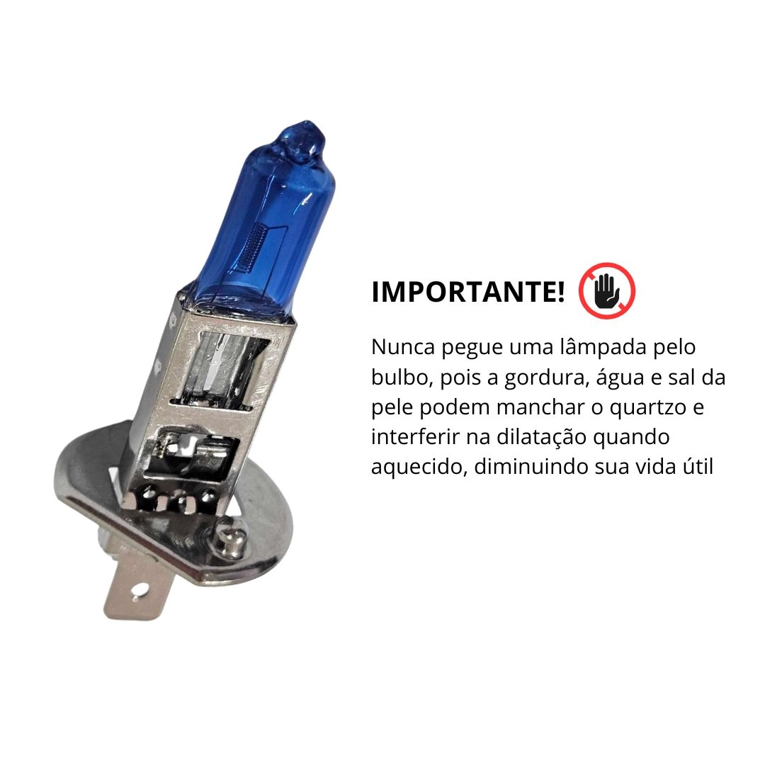 Kit 2 Lâmpada Farol H1 12v 55w Super Branca Max Light Gauss GL55H1 Kit 2 Lâmpada Farol H1 12v 55w Super Branca Max Light Gauss GL55H1