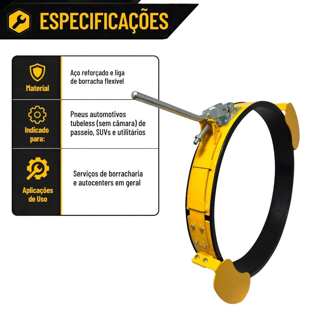 Aro Assentador de Talão de Pneu Aro Lacrador Vedador de Talão Anel de Vedação para Borracharia Auto Center Pneu Sem Câmara Tubeless Passeio SUV Utilitários Aro Assentador de Talão de Pneu Aro Lacrador Vedador de Talão Anel de Vedação para Borracharia Auto Center Pneu Sem Câmara Tubeless Passeio SUV Utilitários