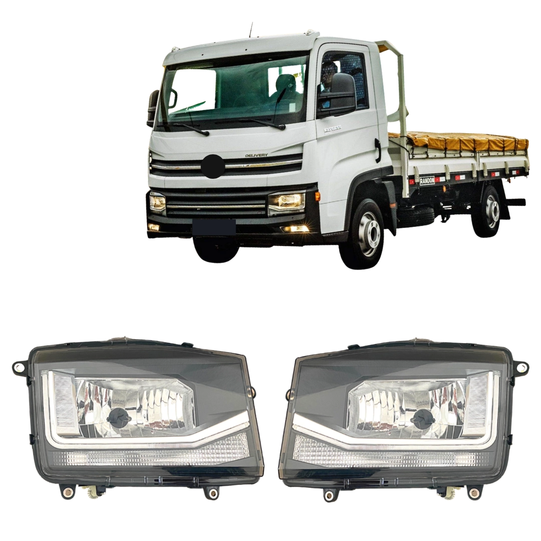 Par Farol Para VW Novo Delivery Express Após 2018 + Lâmpadas Par Farol Para VW Novo Delivery Express Após 2018 + Lâmpadas
