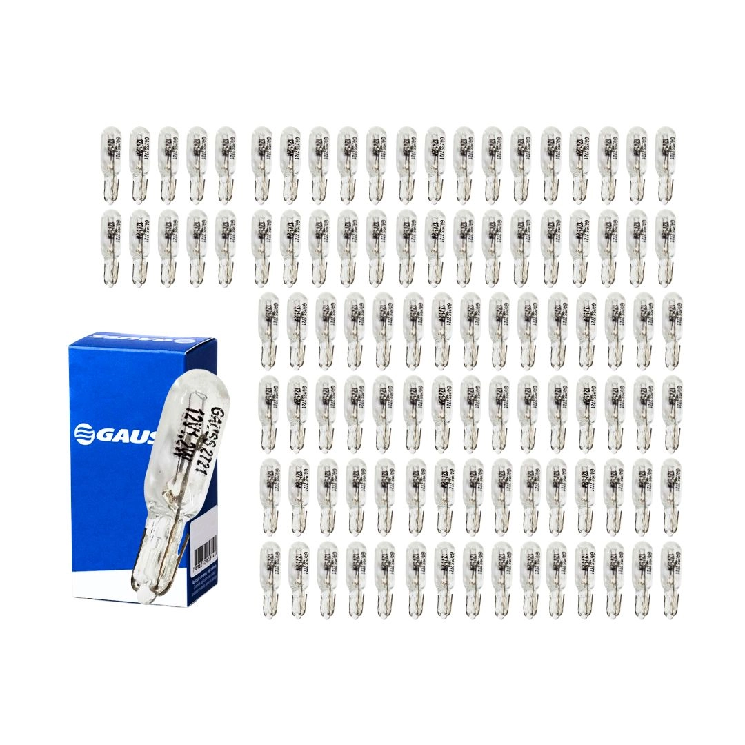 Kit 100 Lâmpadas Para Painel Carro Esmagada Pinguinho T5 12v