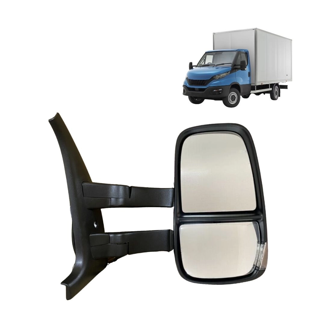 Retrovisor Completo Elétrico Lado Direito Braço Longo Com Pisca Seta Integrado 24V Iveco Daily 3.0 16V Euro 3 Euro 5 35S