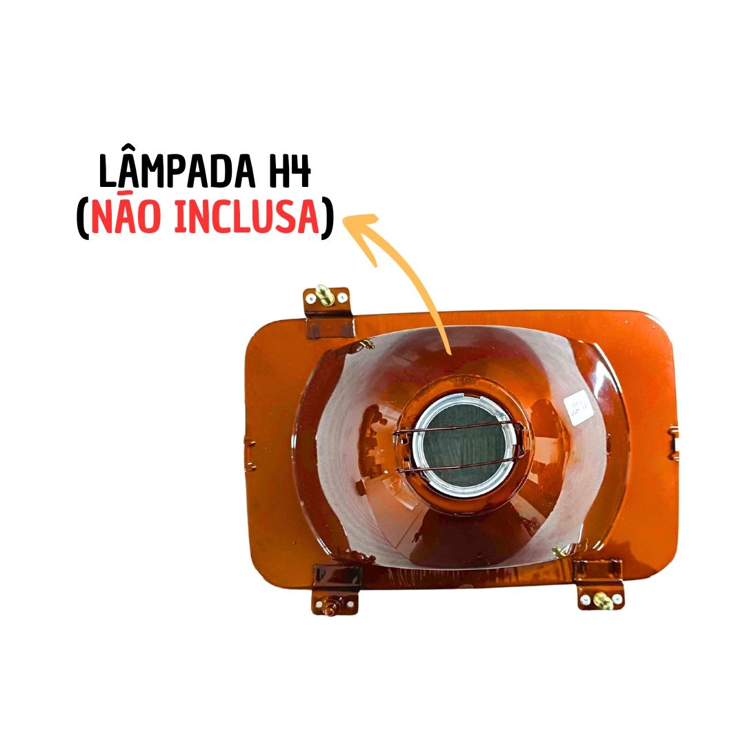 Farol Bloco Óptico H4 ParaScania 112 113 142 143 Farol Bloco Óptico H4 ParaScania 112 113 142 143