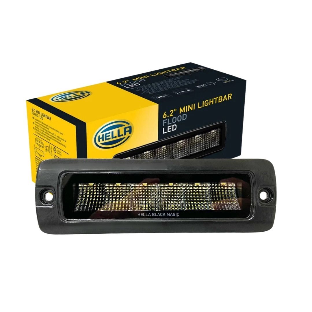 Mini Barra de LED Multivolt Flood 6 LEDs Universal Jipes Off Road Hella 1FB358176221 Mini Barra de LED Multivolt Flood 6 LEDs Universal Jipes Off Road Hella 1FB358176221