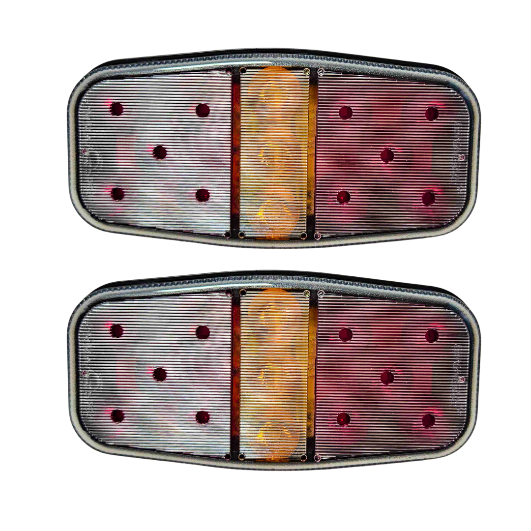 Par Lanterna Traseira Canoinha LED 12v Universal Carretinha Reboque Sinal Sul 2133 12