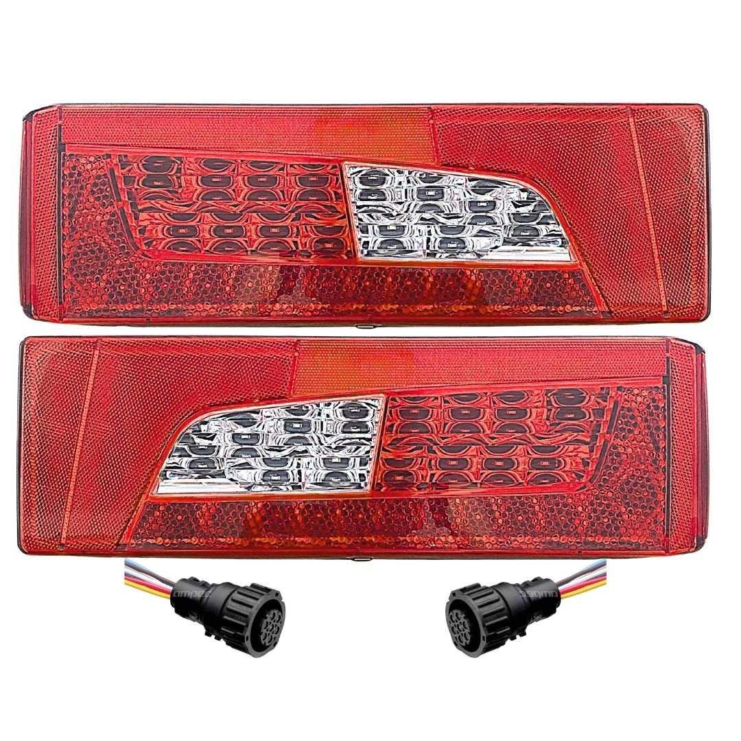 Kit Lanterna Traseira Para Scania S5 S6 Serie 5 Série 6 PGR NTG Streamline Com Chicote 2241858 2241860