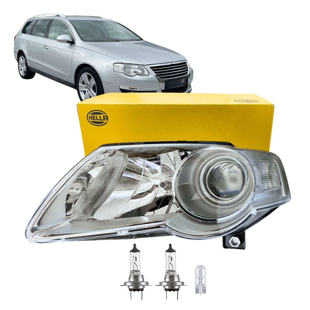 Farol Para Passat Variant 2005 a 2011 Lado Esquerdo Hella