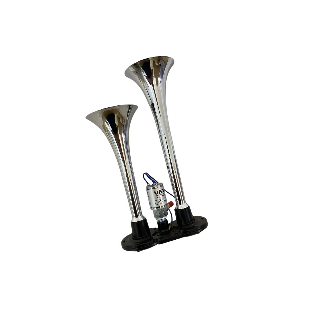 Buzina a Ar para Caminhão 24v Universal 2 Cornetas Válvula Eletrica Buzina a Ar para Caminhão 24v Universal 2 Cornetas Válvula Eletrica