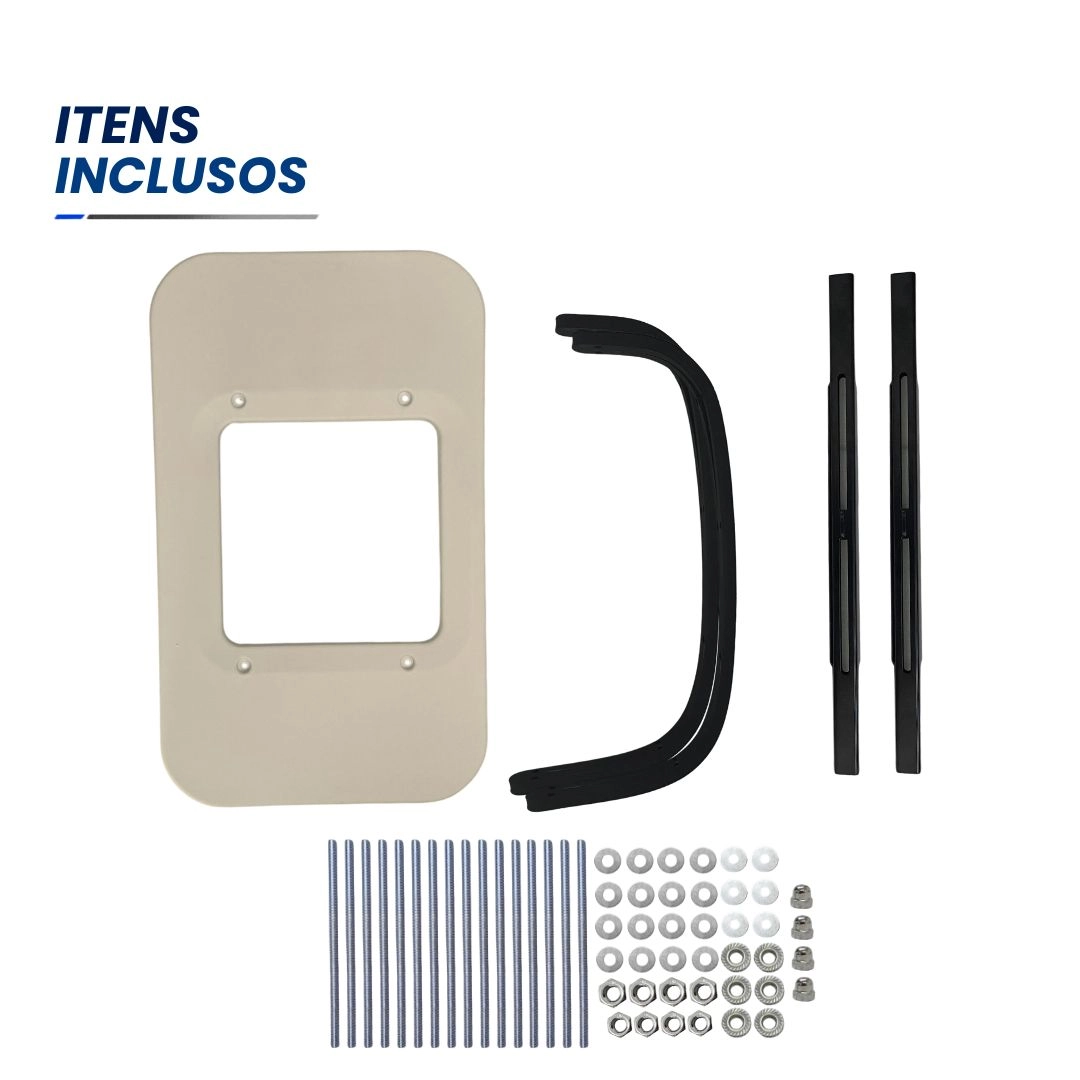 Kit Ar-Condicionado Elétrico Portátil Para Caminhão Van Motorhome Trailer Carro 12v 7500 BTUs Kit Ar-Condicionado Elétrico Portátil Para Caminhão Van Motorhome Trailer Carro 12v 7500 BTUs