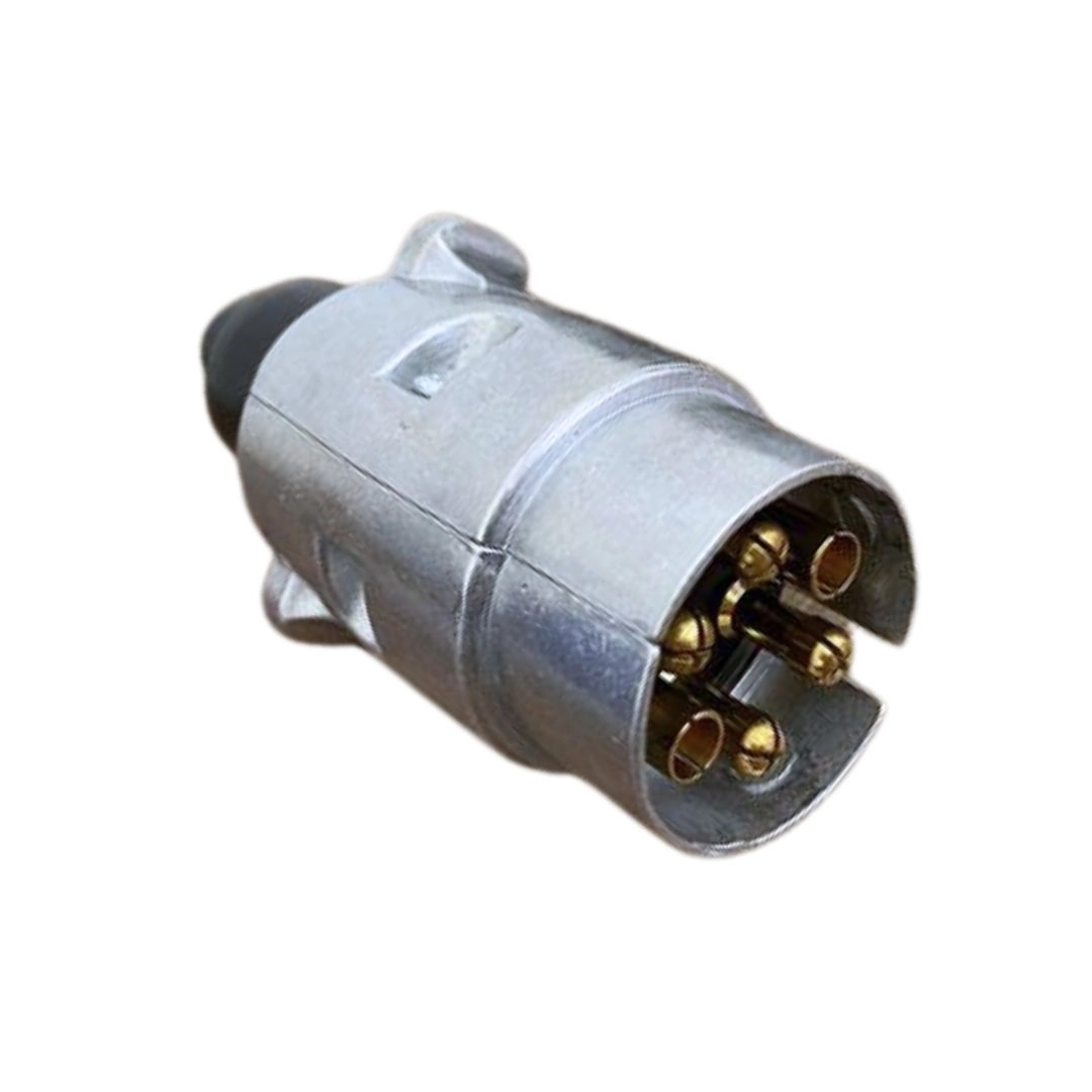 Kit Tomada Plug Macho e Femea 6 Polos Aluminio Tomada Conector Macho Femea Aluminio 6 Polos 