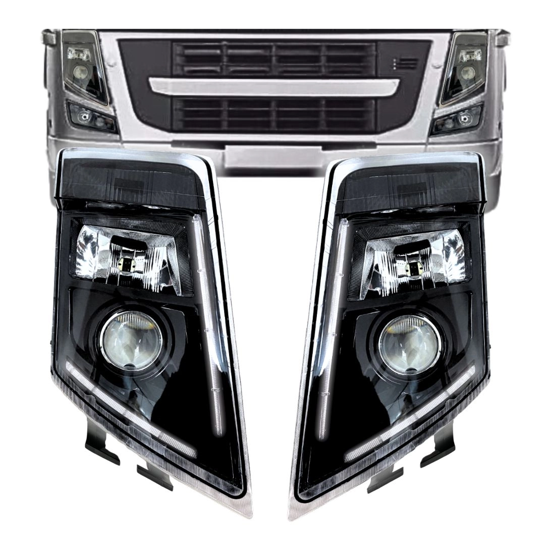 Par Farol Para Volvo FM FH FH13  Máscara Negra Black