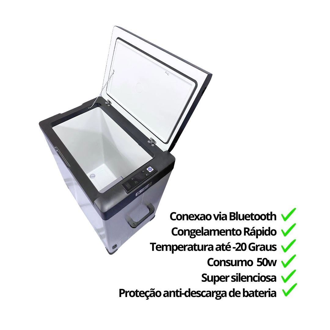 Mini Geladeira Portátil 75 Litros Para Caminhão Ônibus Van 12V/24V 110v/220v MaxFreeze