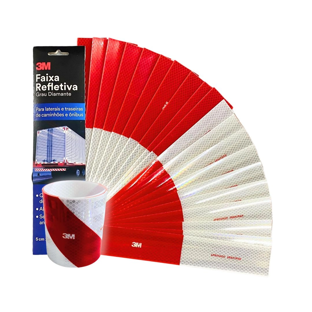 Kit 20 Faixas Refletivas Lateral e Parachoque 3M Original