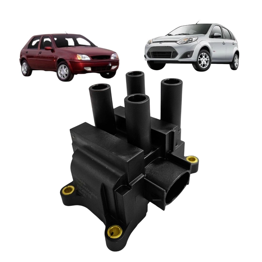Bobina ignição Para Ford Fiesta 1.6 1999 a 2010 4 Pinos