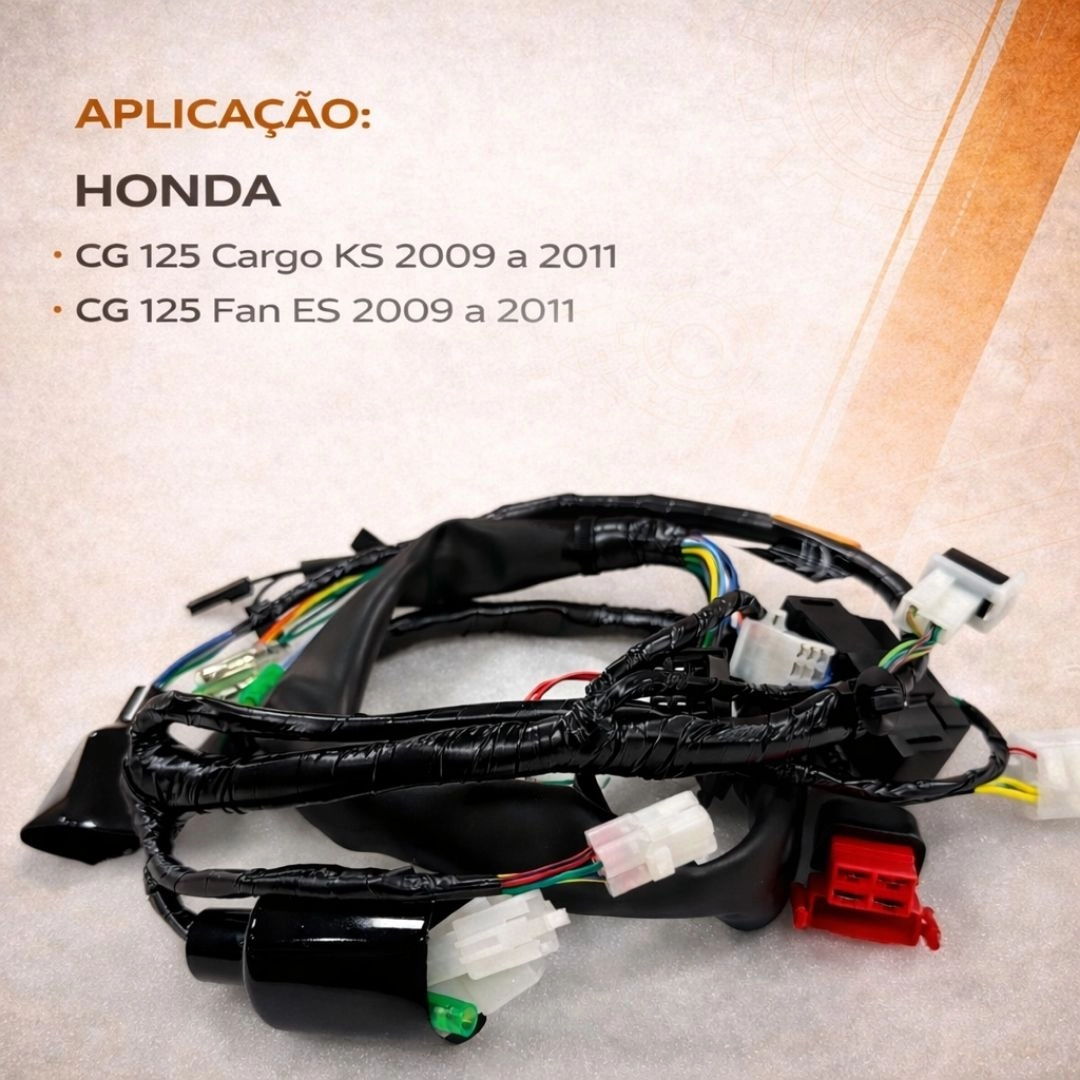 Chicote Fiação Para Honda CG 125 Fan Es 2009 a 2011 Partida Eletrica 90285550 Magnetron Chicote Fiação Para Honda CG 125 Fan Es 2009 a 2011 Partida Eletrica 90285550 Magnetron