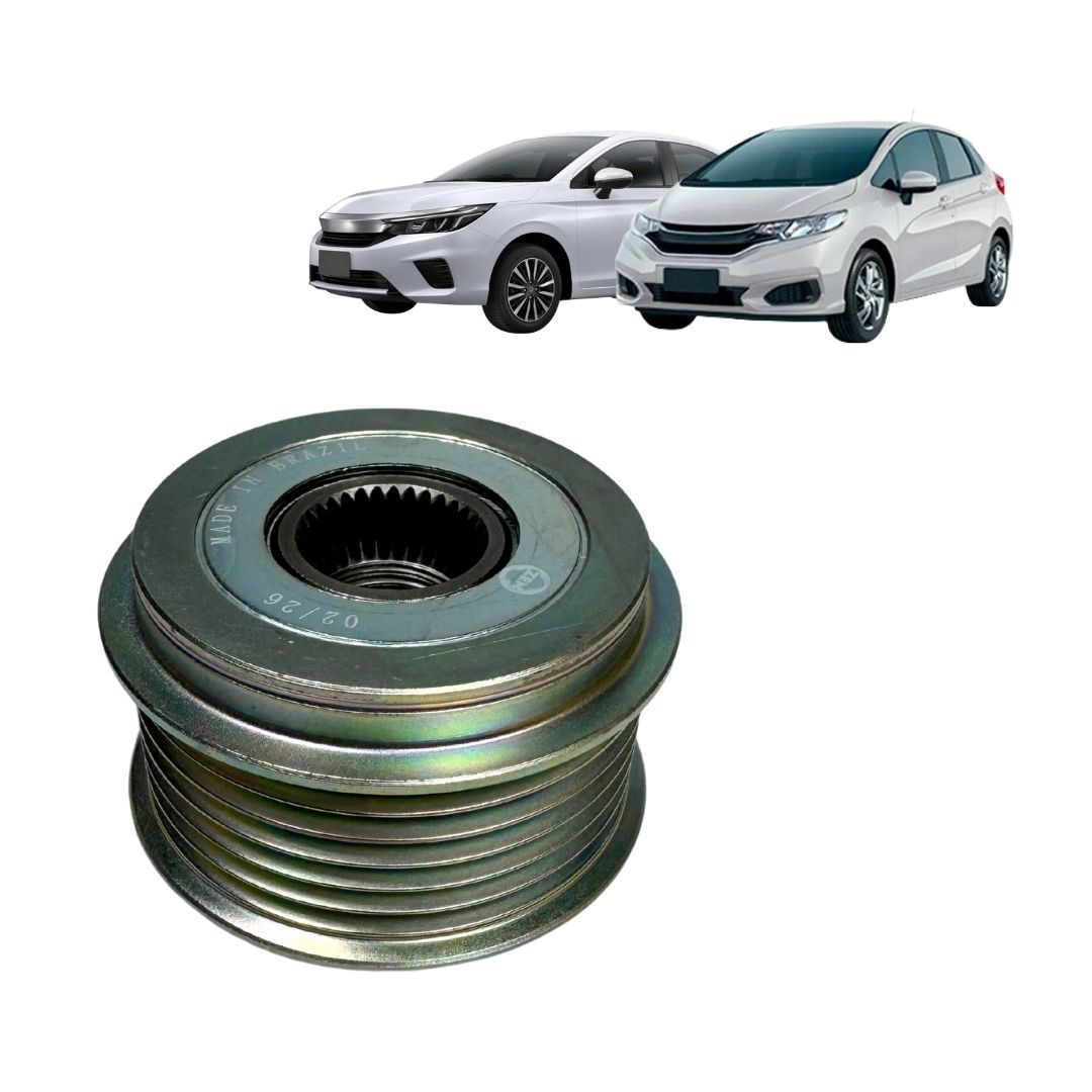 Polia Roda Livre do Alternador Mitsubishi Denso 6 Filetes Para Honda City 1.5 Fit 1.5 Chrysler Pacifica 3.8 V6 Zen Polia Roda Livre do Alternador Mitsubishi Denso 6 Filetes Para Honda City 1.5 Fit 1.5 Chrysler Pacifica 3.8 V6 Zen