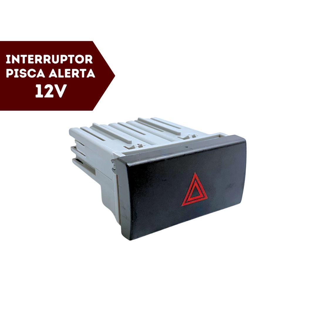 Botão Interruptor Pisca Alerta Para Ford Cargo 12V 00350