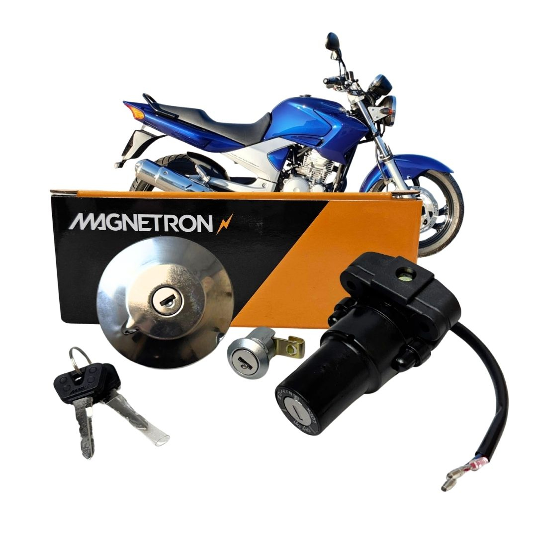 Kit Chave de Ignição Tampa de Tanque e Trava Lateral 3 Peças Para Yamaha YS 250 Fazer 2006 Magnetron Kit Chave de Ignição Tampa de Tanque e Trava Lateral 3 Peças Para Yamaha YS 250 Fazer 2006 Magnetron