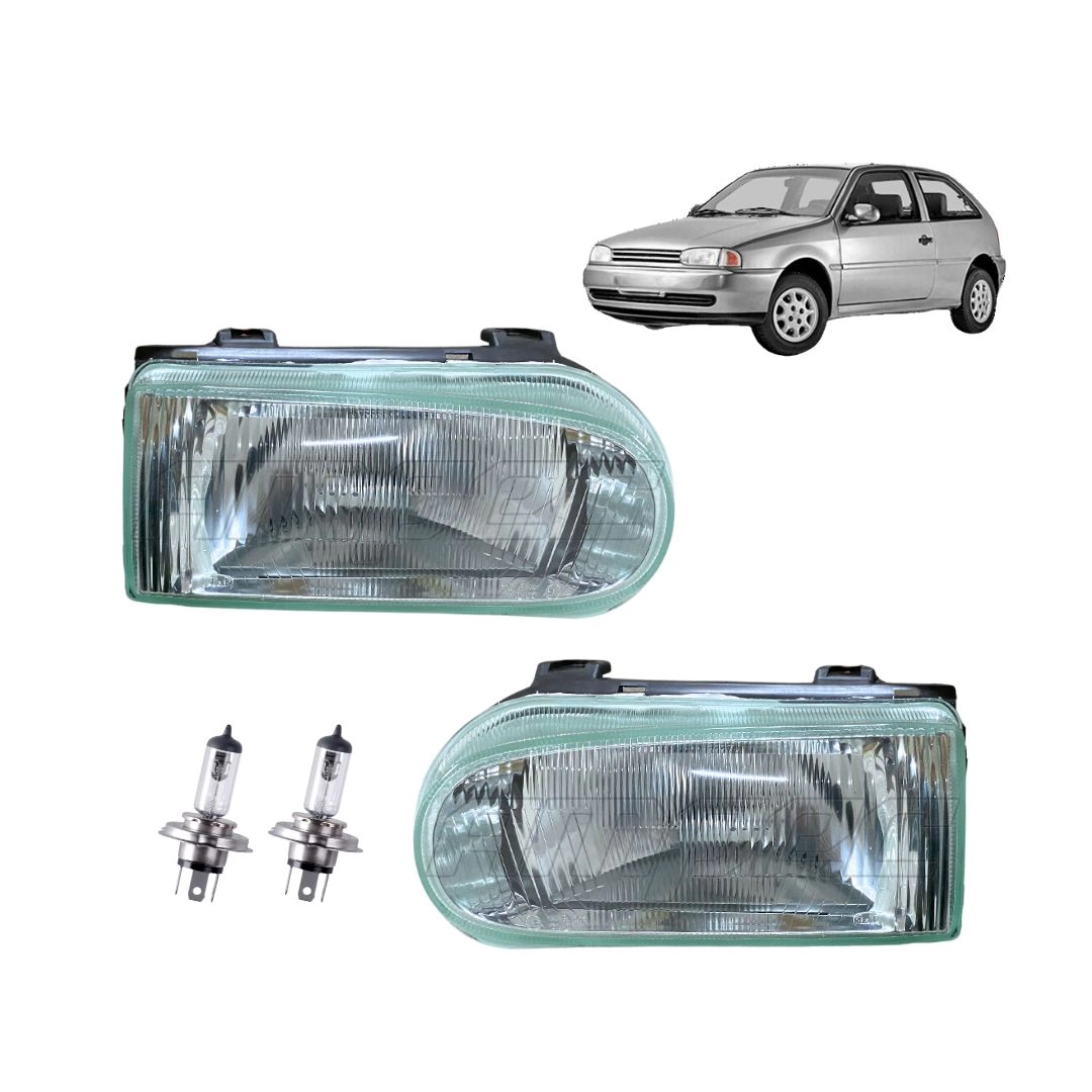 Kit Farol Para VW Gol Saveiro Parati G2 + Lâmpadas