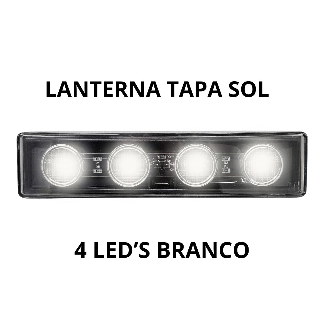 Lanterna Tapa Sol Delimitadora LED Bivolt 4 LED'S Branco Para Caminhão Scania Série 4 Série 5 S4 S5 PGR 1798980 2035104