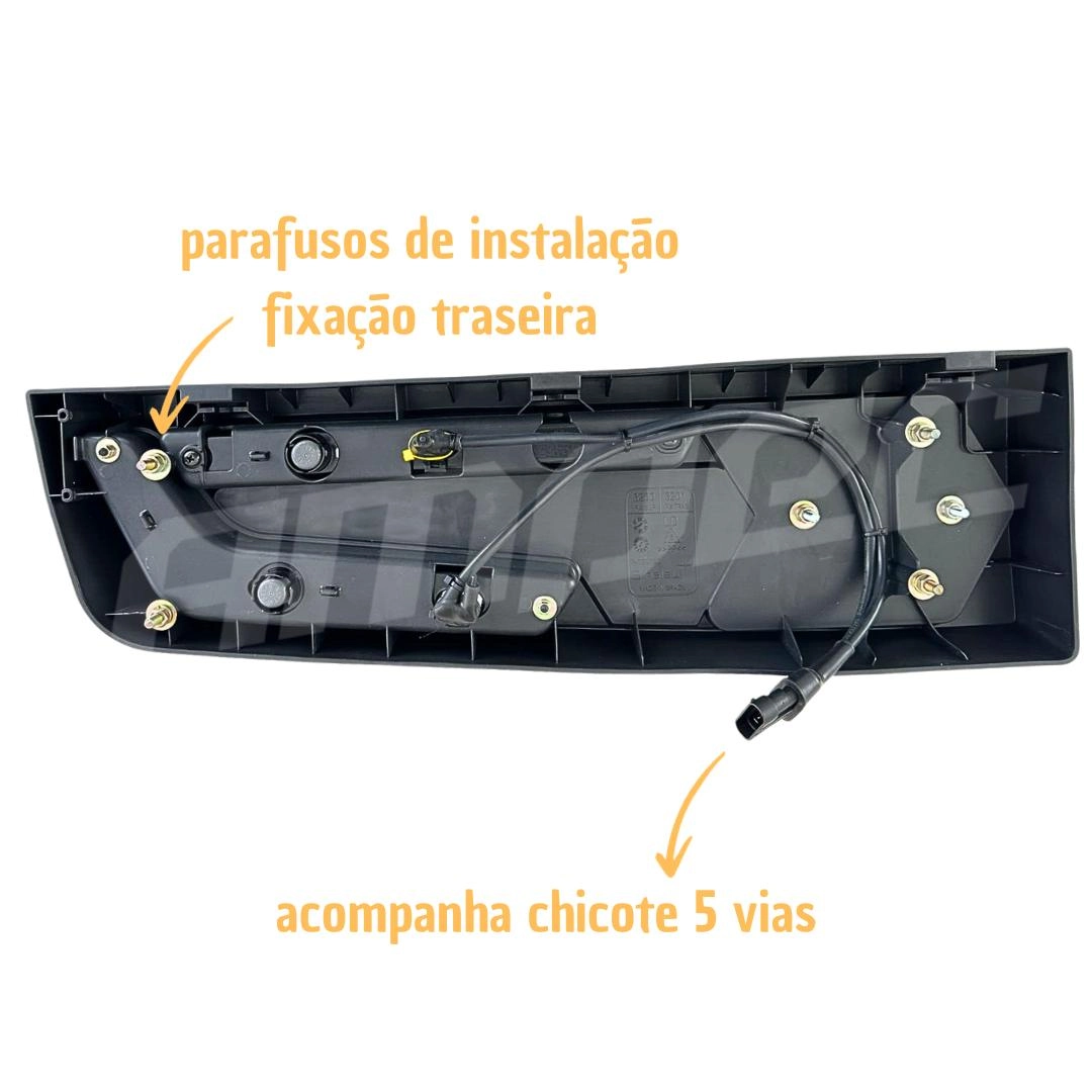 Lanterna Traseira Implemento Euro Bivolt c/ chicote Direito