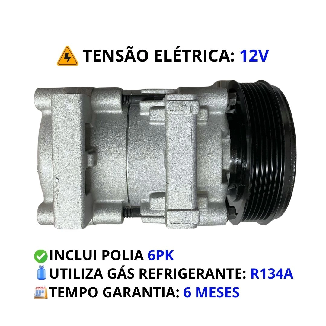 Compressor Ar Para Ford Ranger 2.3 2001 a 2012 Delphi CS20300