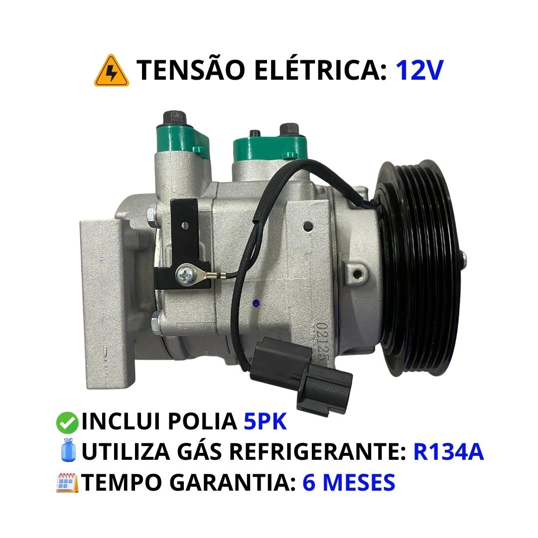 Compressor Ar Condicionado Para Hyundai HB20 3cil Após 2012 Delphi CS20543
