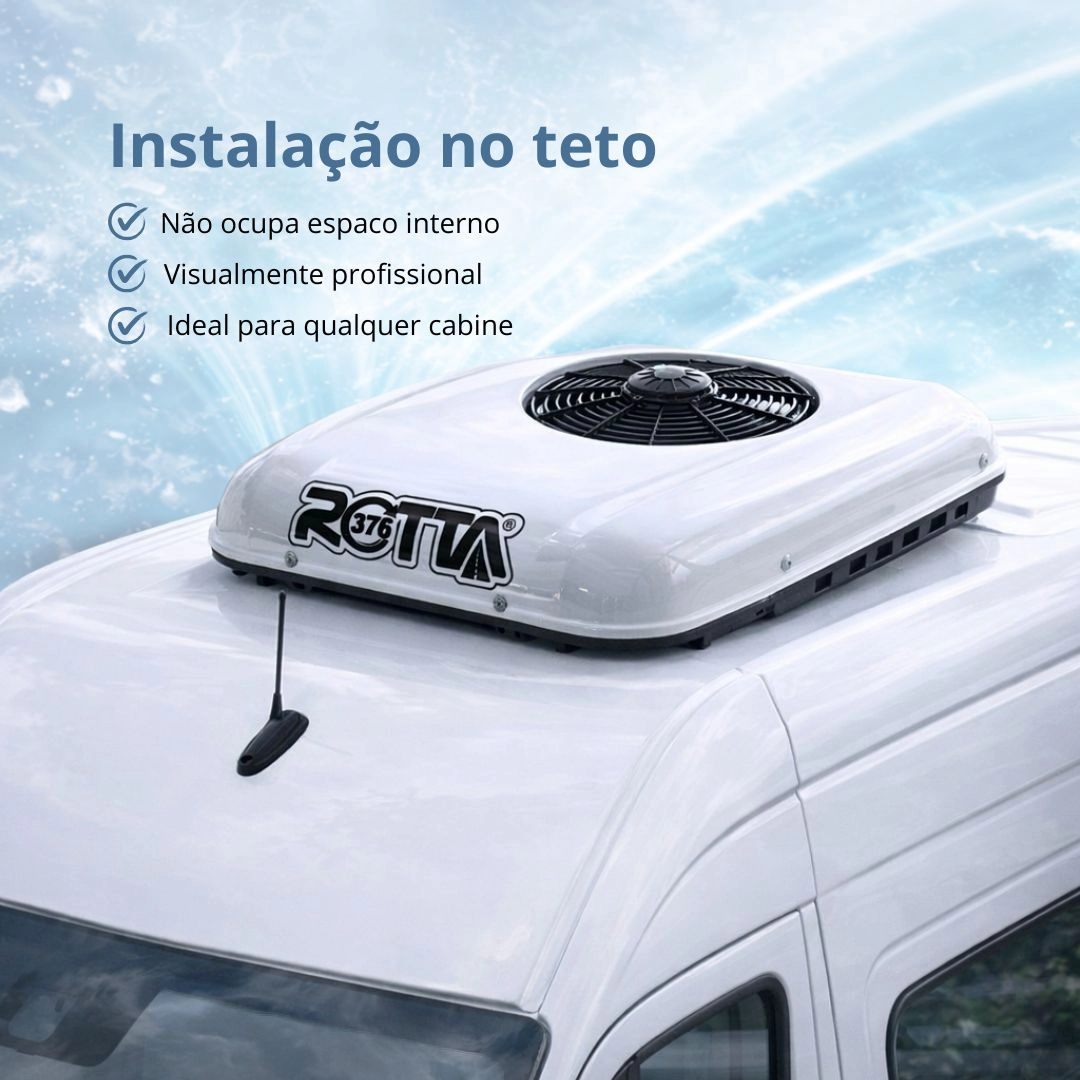 Kit Ar-Condicionado Caminhão Motorhome Van Elétrico Teto 12V Inverter 7.000 BTUS Kit Ar-Condicionado Caminhão Motorhome Van Elétrico Teto 12V Inverter 7.000 BTUS